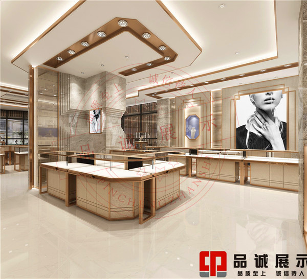 中国黄金展柜设计制作效果图